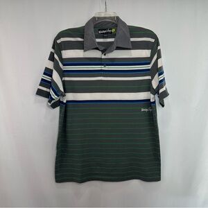 Body Glove Polo Shirt Men's XL Short Sleeve Lightweight Striped Cotton Blend